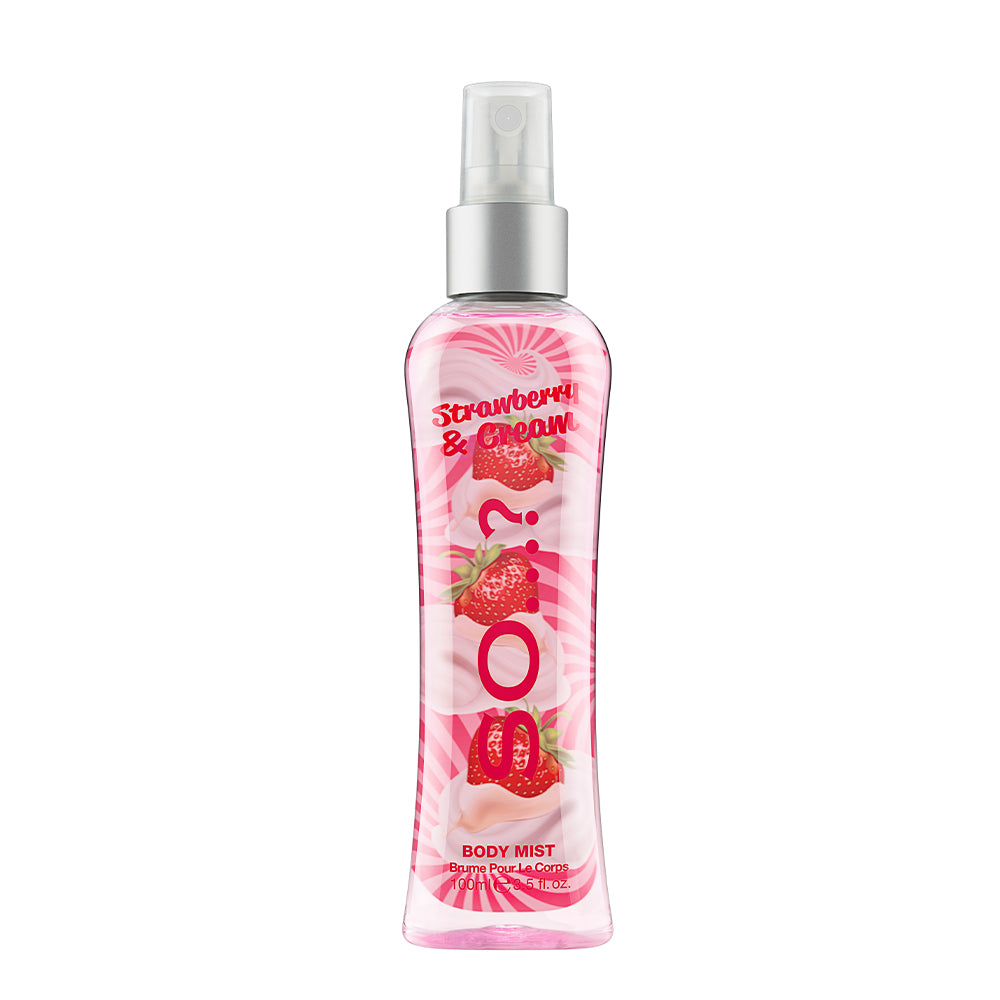 so fragrance strawberry and cream body mist