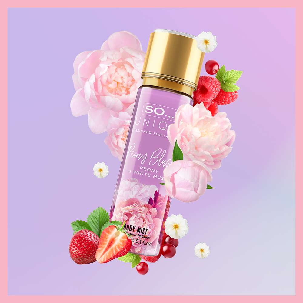 so fragrance unique peony blush body mist 150ml