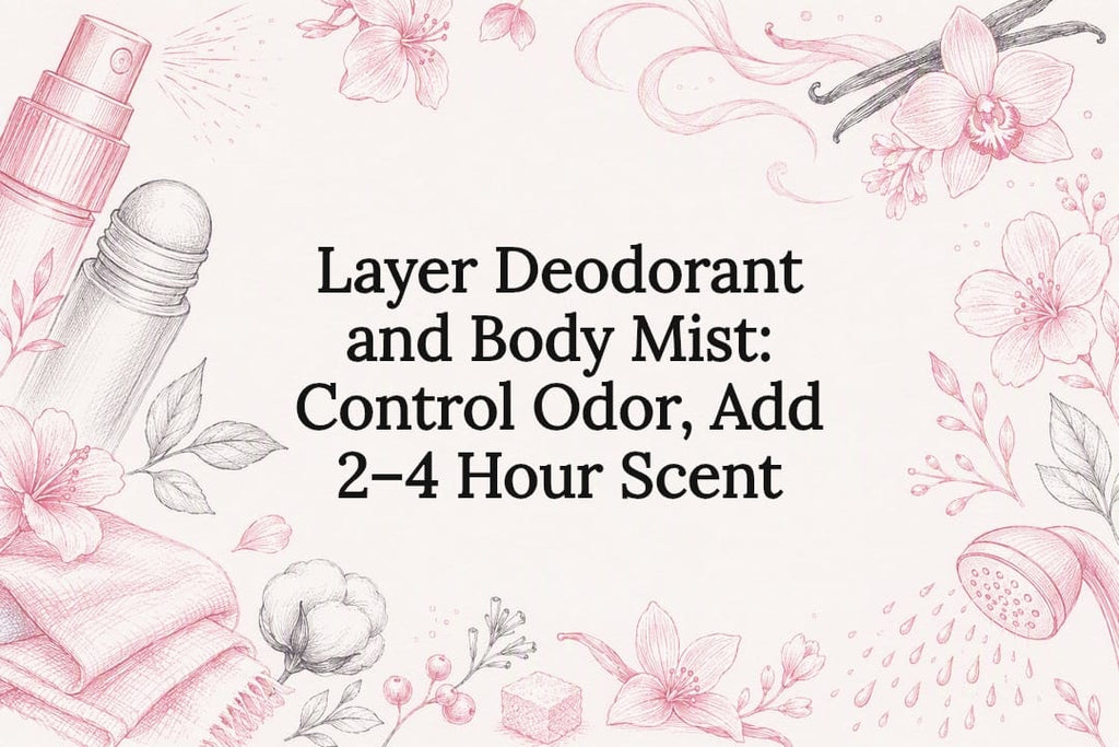 Layer Deodorant and Body Mist: Control Odor, Add 2–4 Hour Scent