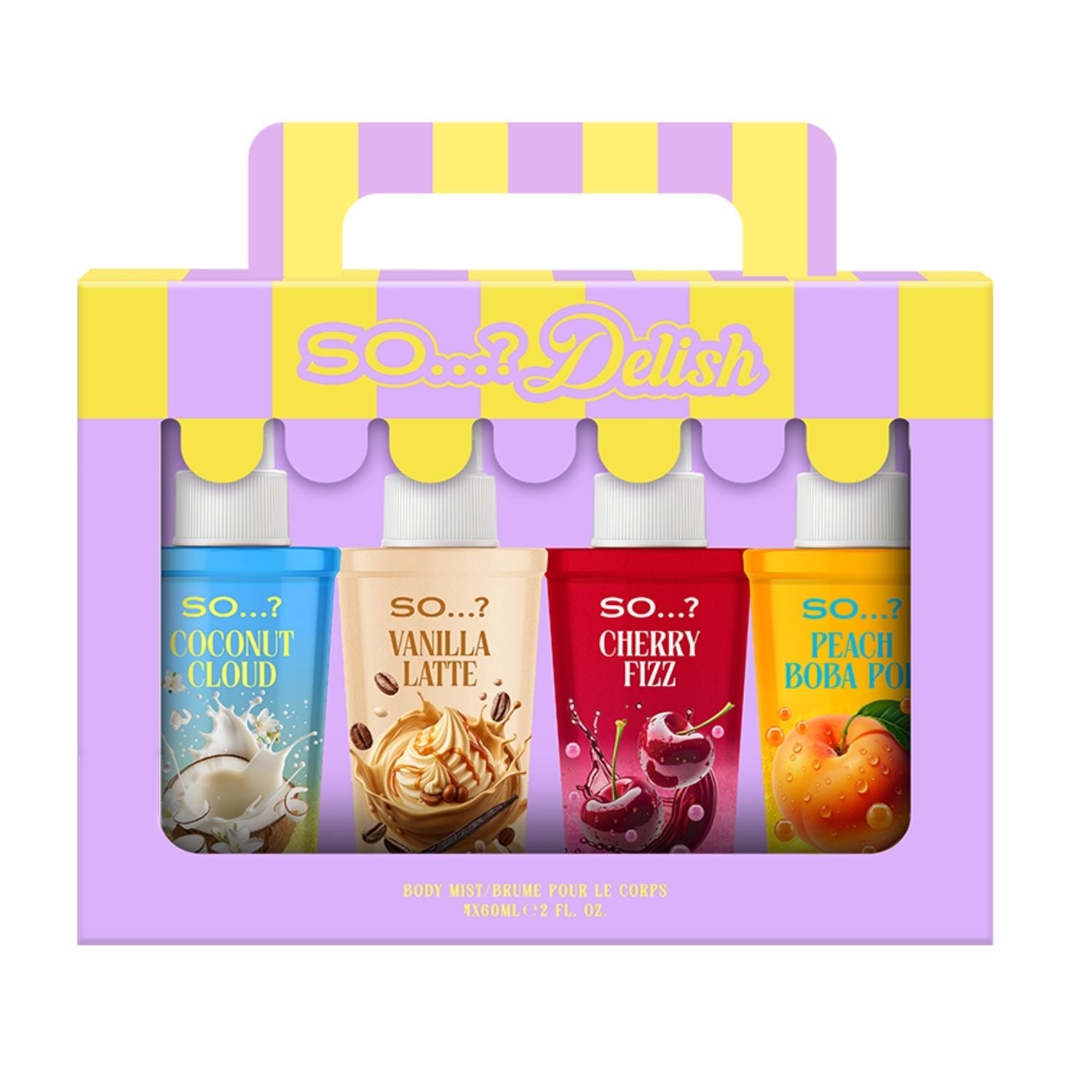 SO…? Delish Mini Mist Gift Set 4 x 60ml, Body Mist Fragrance Set for Women
