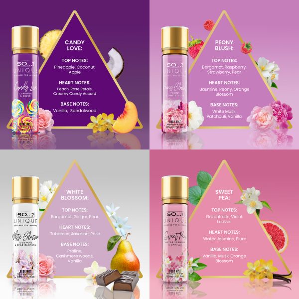 Sweet Floral Delight 4 x 150ml Multi Pack Bundle - SO...? Unique