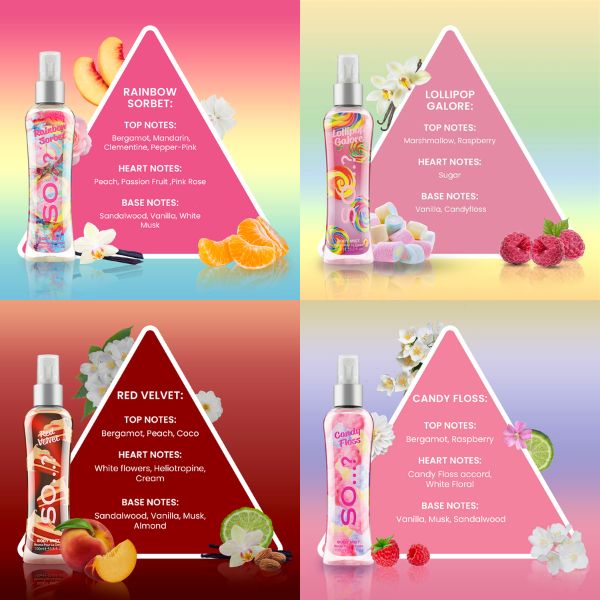 Sweet Treat 4 x 100ml Multi Pack Bundle - Body Mist by SO...?