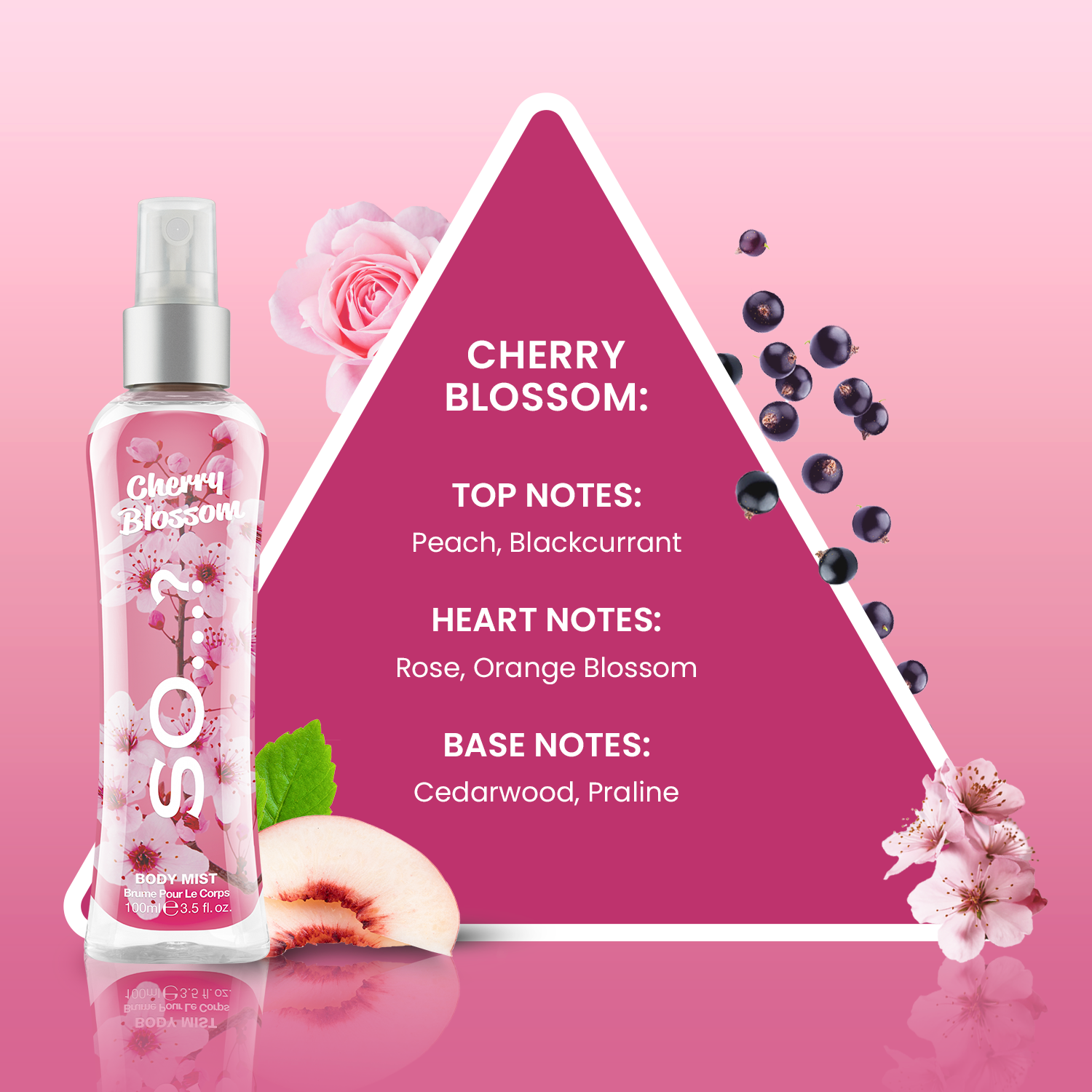 So Cherry Blossom Mist 100ml Body Mist So Fragrance So Cherry Blossom Mist 100ml Body Mist So Fragrance